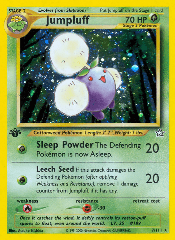 Jumpluff printed card