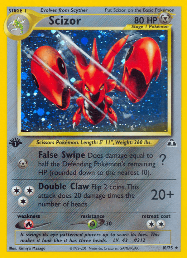 Scizor printed card