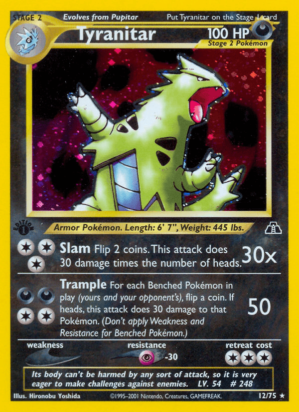 Tyranitar printed card