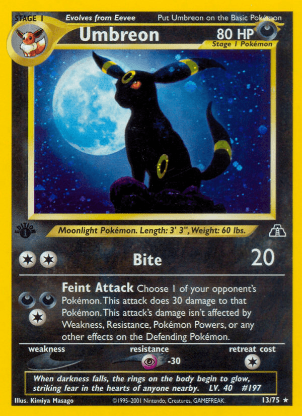 Umbreon printed card