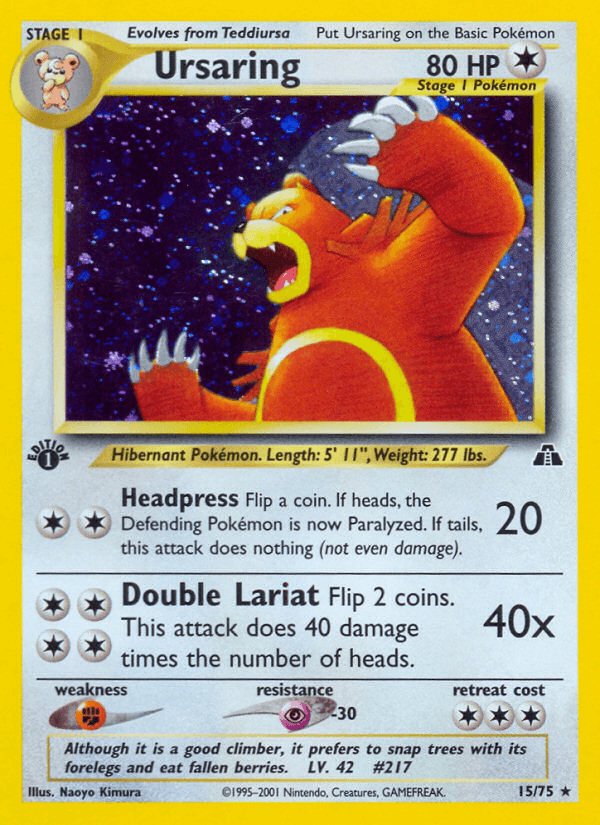 Ursaring printed card