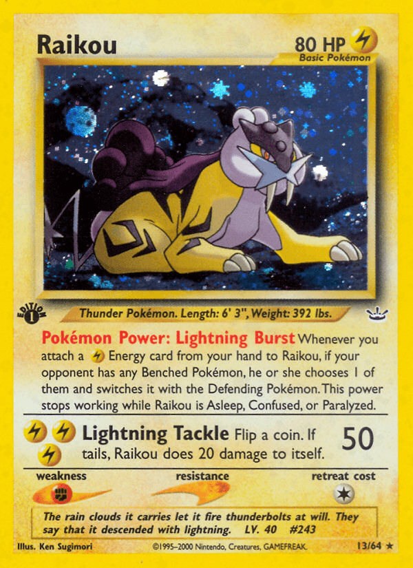 Raikou printed card