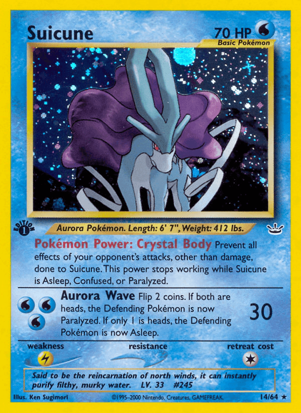 Suicune printed card