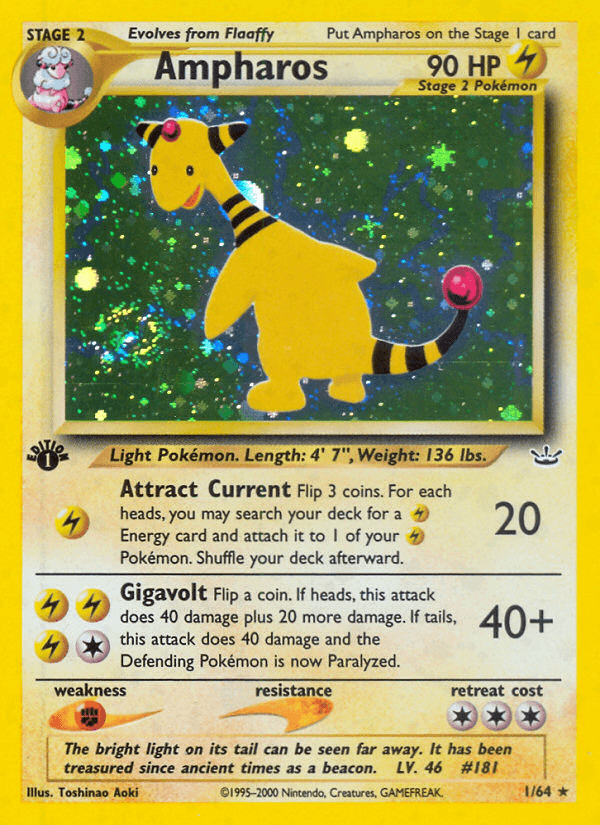 Ampharos printed card