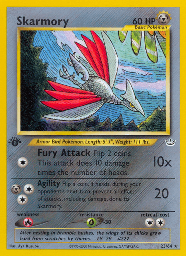 Skarmory printed card