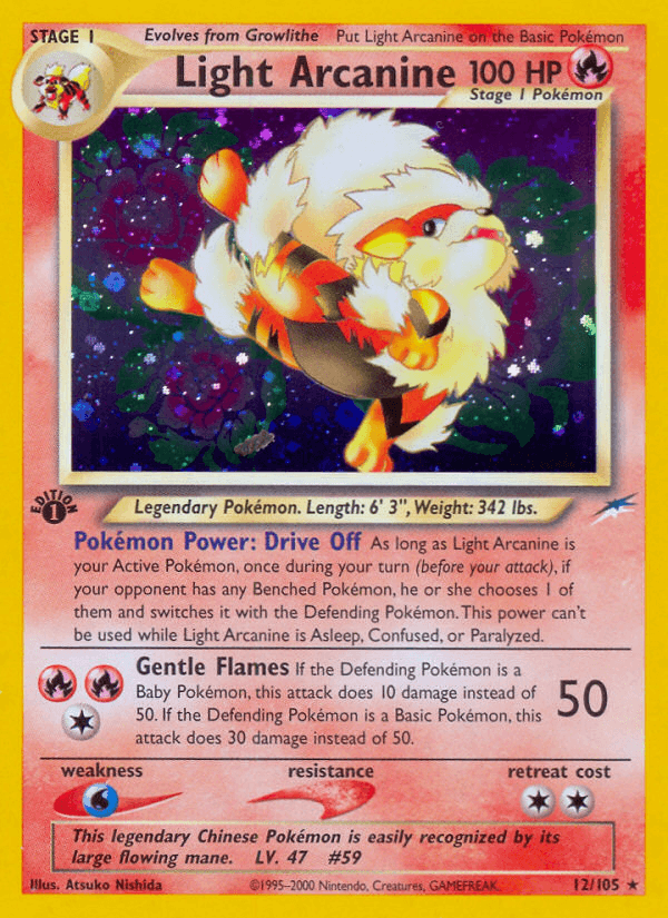 Light Arcanine printed card