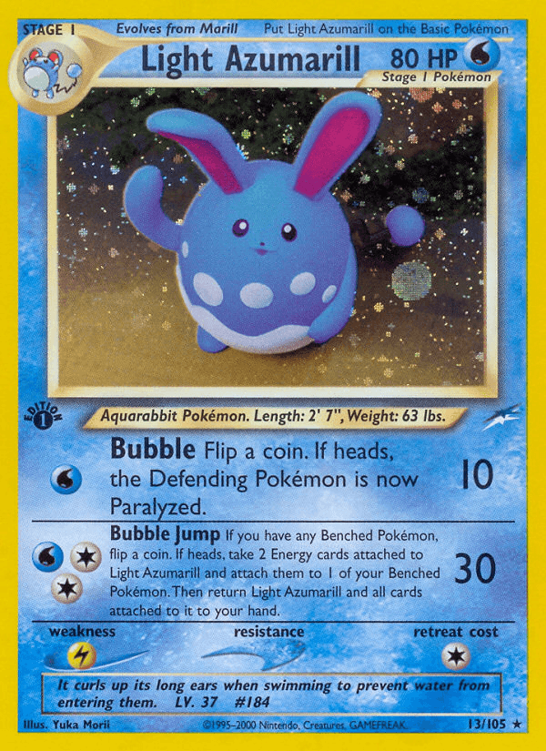 Light Azumarill printed card