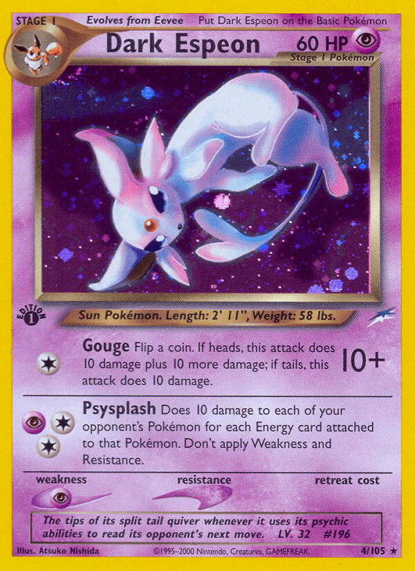 Dark Espeon printed card