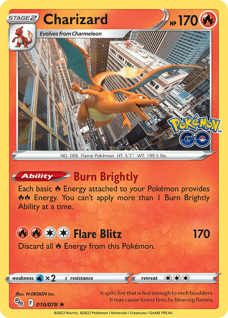 Charizard printed card