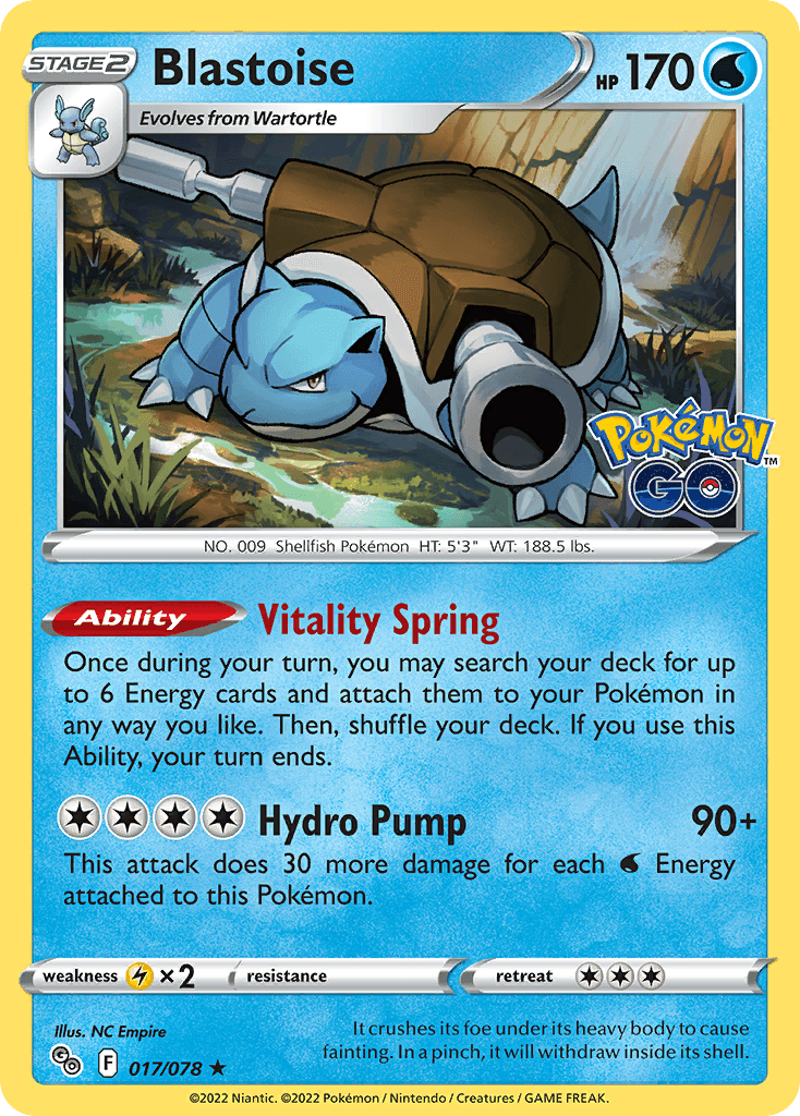 Blastoise printed card