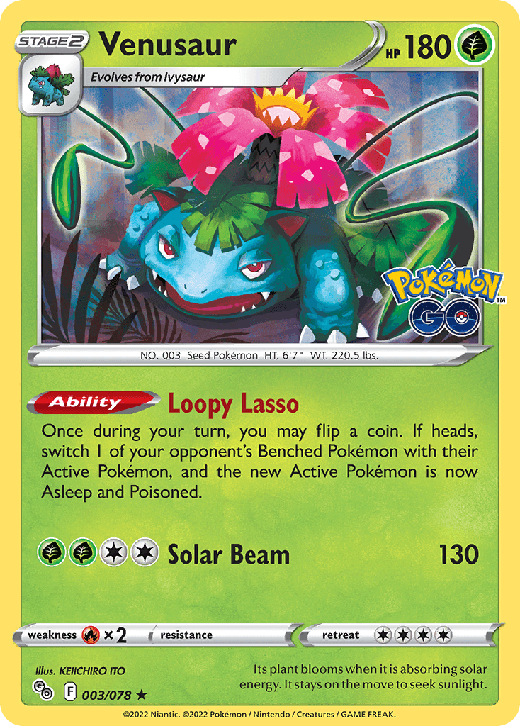 Venusaur printed card
