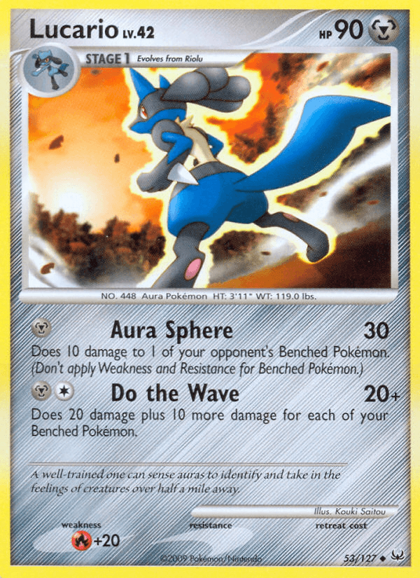 Lucario printed card