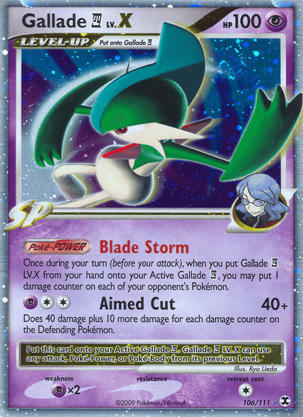 Gallade E4 LV.X printed card
