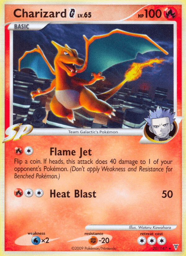 Charizard G printed card
