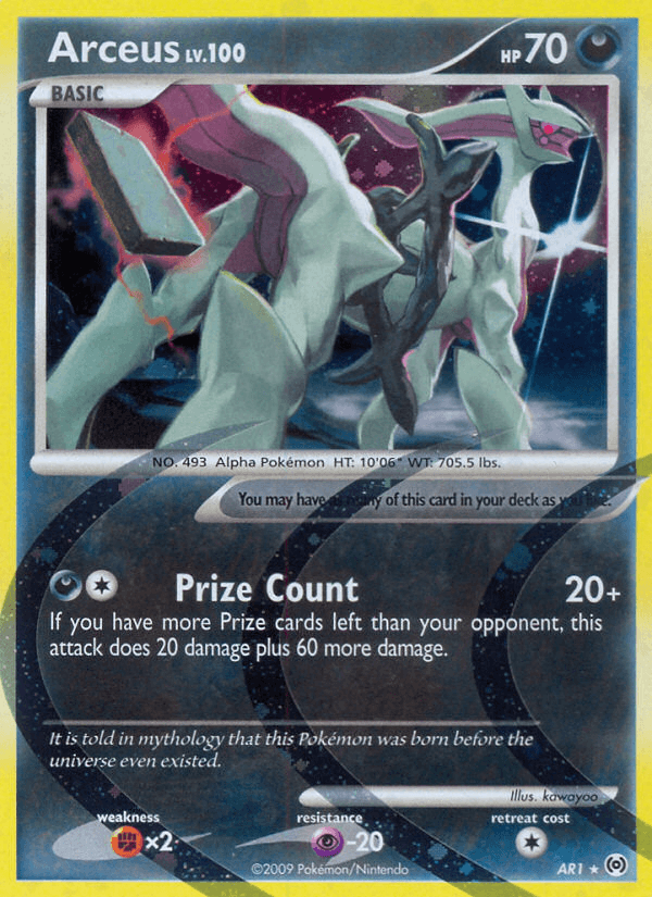 Arceus printed card