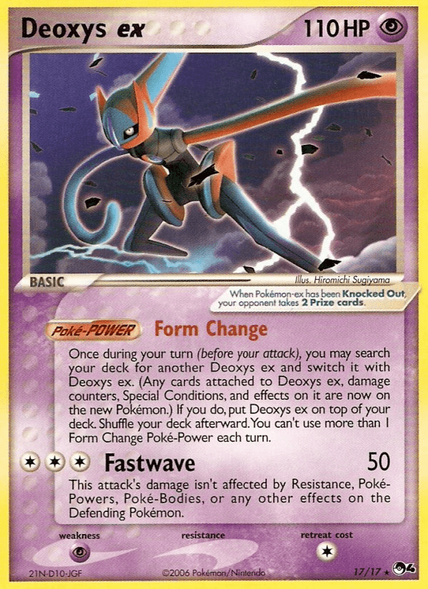 Deoxys ex printed card