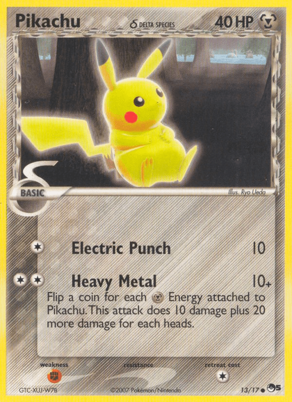 Pikachu δ printed card