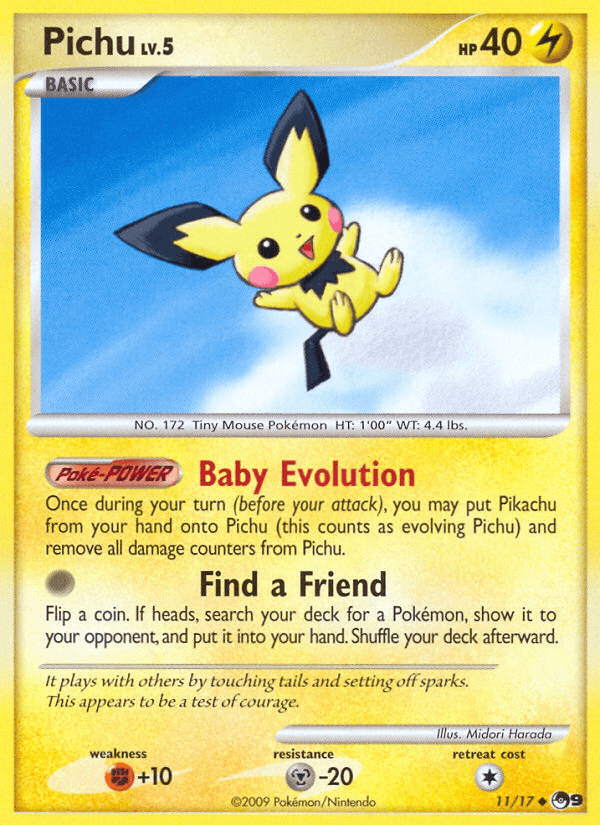 Pichu printed card