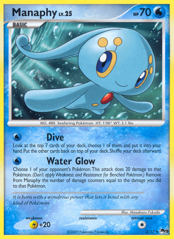 Manaphy printed card