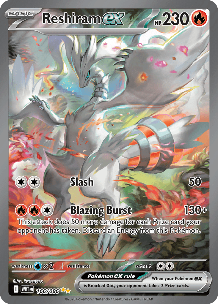 Reshiram ex printed card