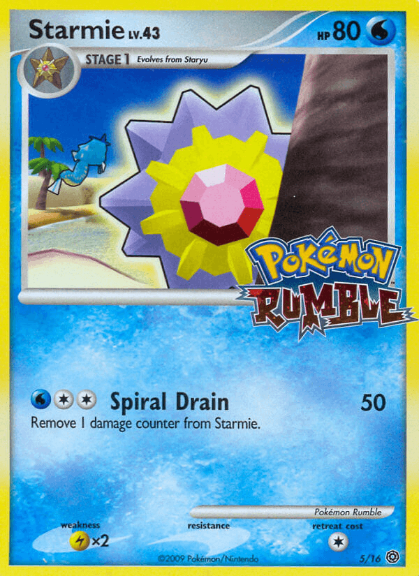 Starmie printed card