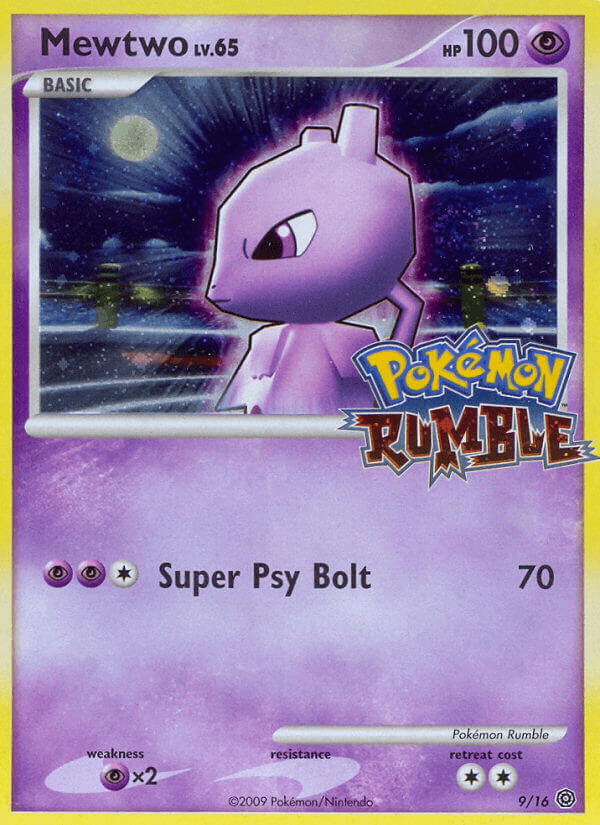 Mewtwo printed card