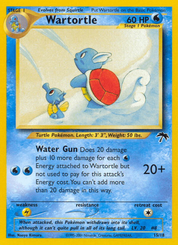 Wartortle printed card