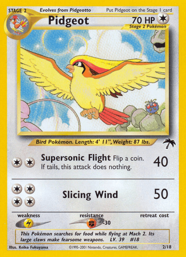 Pidgeot printed card