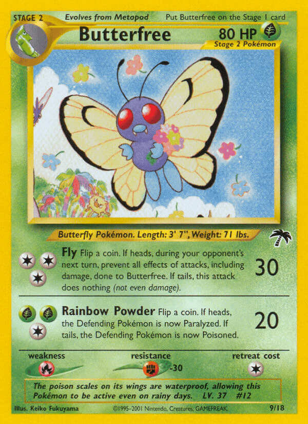 Butterfree printed card