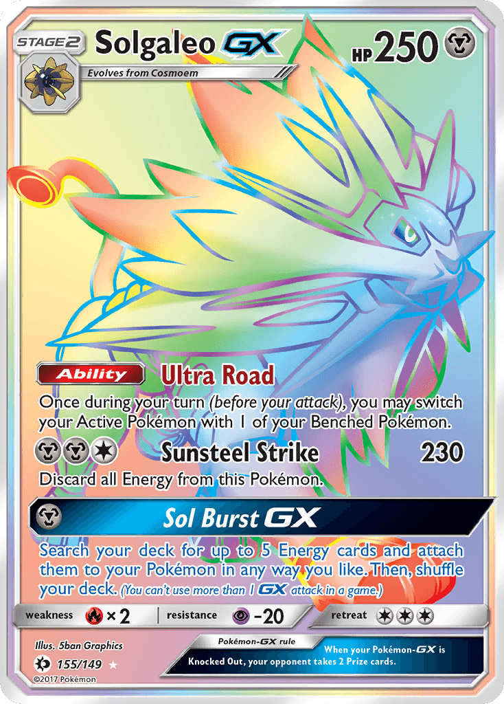 Solgaleo-GX printed card