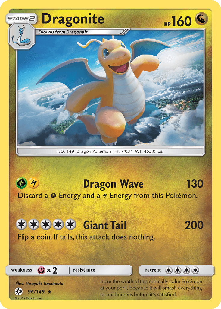 Dragonite printed card