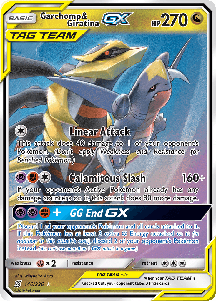 Garchomp & Giratina-GX printed card