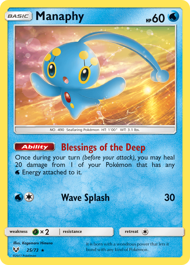Manaphy printed card