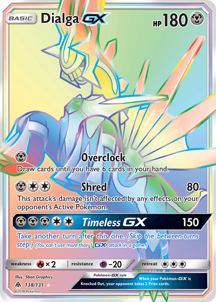 Dialga-GX printed card