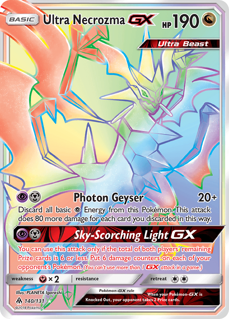 Ultra Necrozma-GX printed card