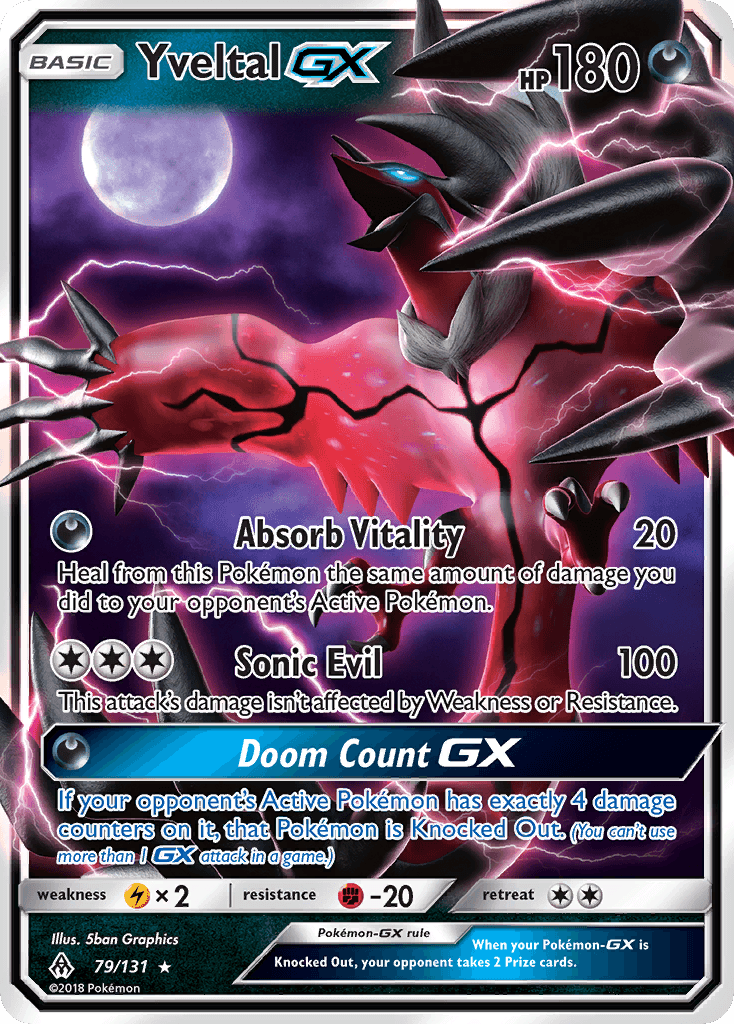 Yveltal-GX printed card