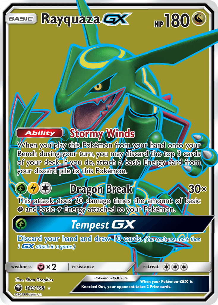 Rayquaza-GX printed card