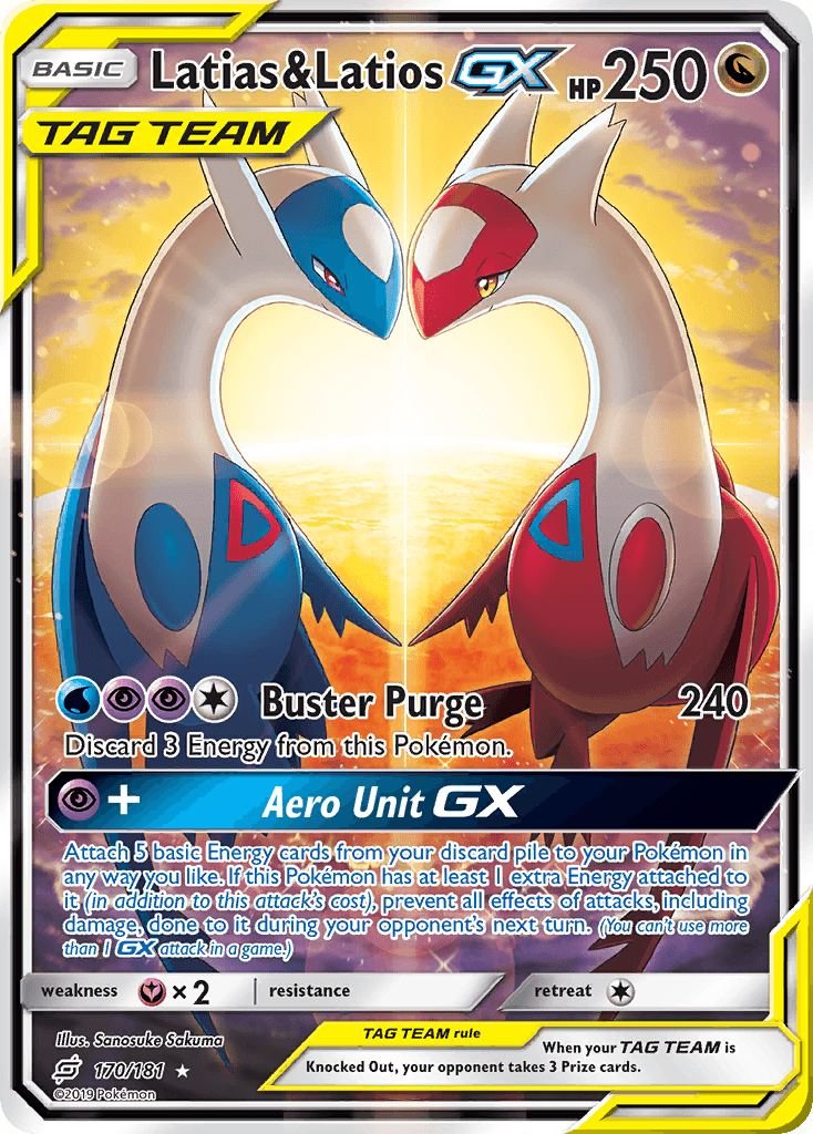Latias & Latios-GX printed card