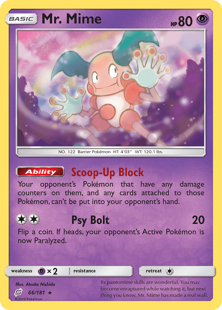 Mr. Mime printed card