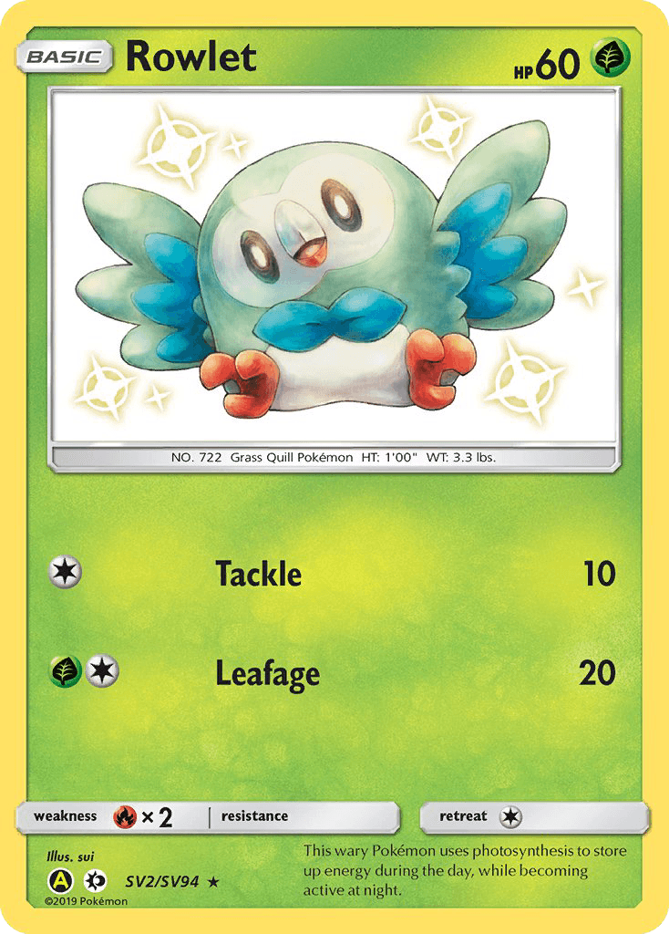 Rowlet printed card