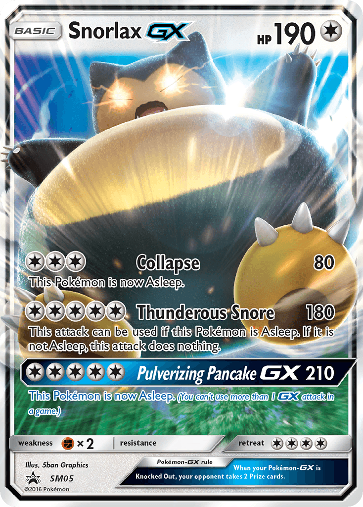 Snorlax-GX printed card