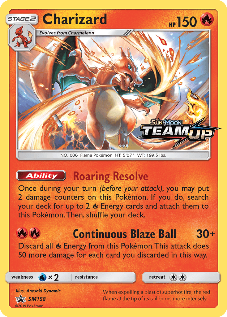 Charizard printed card