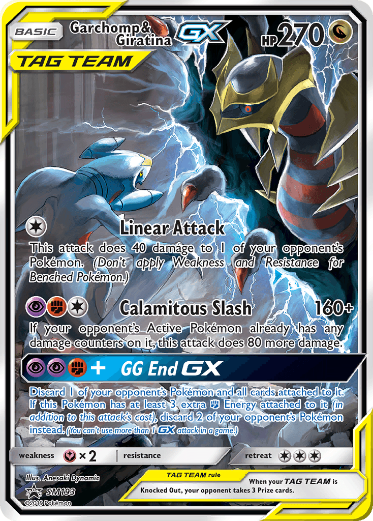 Garchomp & Giratina-GX printed card