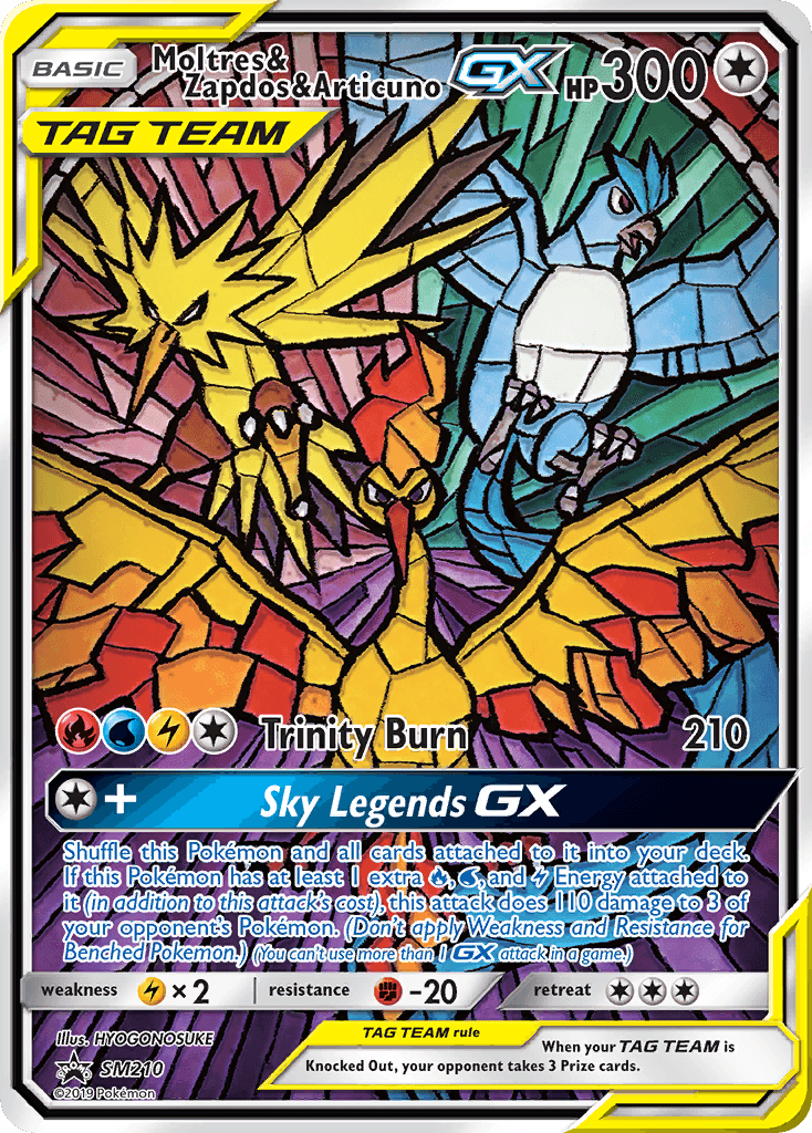 Moltres & Zapdos & Articuno-GX printed card