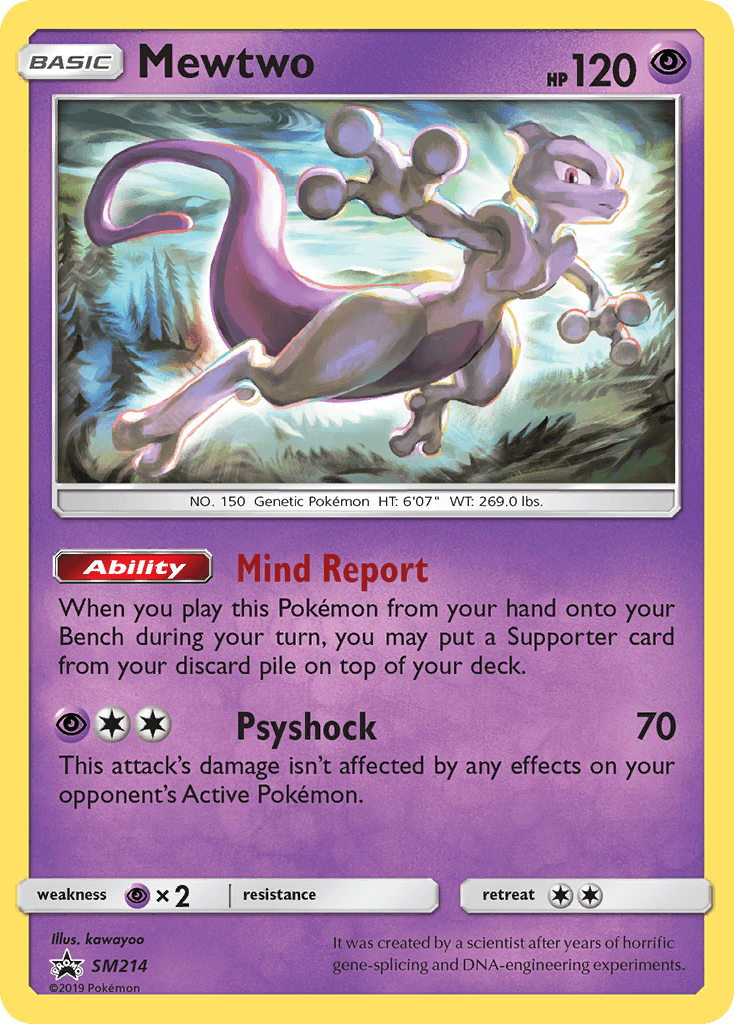 Mewtwo printed card