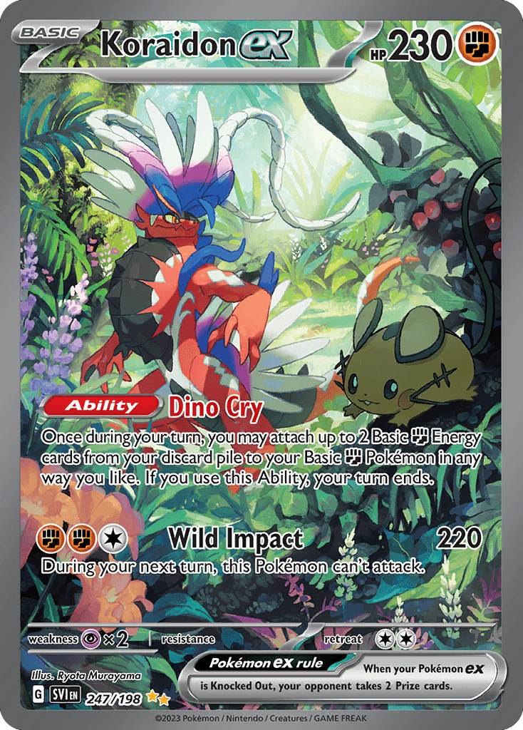 Koraidon ex printed card
