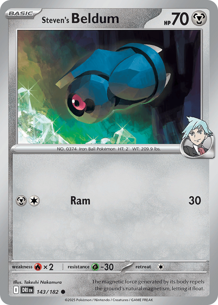 Steven's Beldum printed card