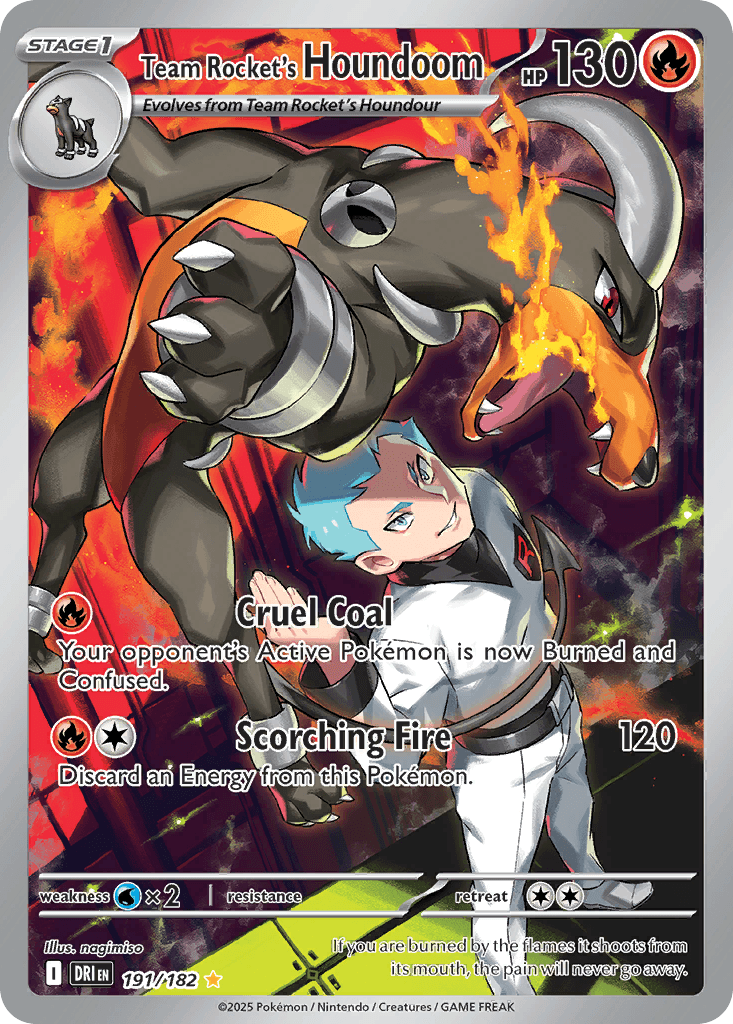 Team Rocket's Houndoom printed card