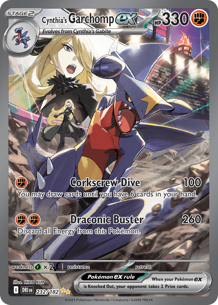 Cynthia's Garchomp ex printed card