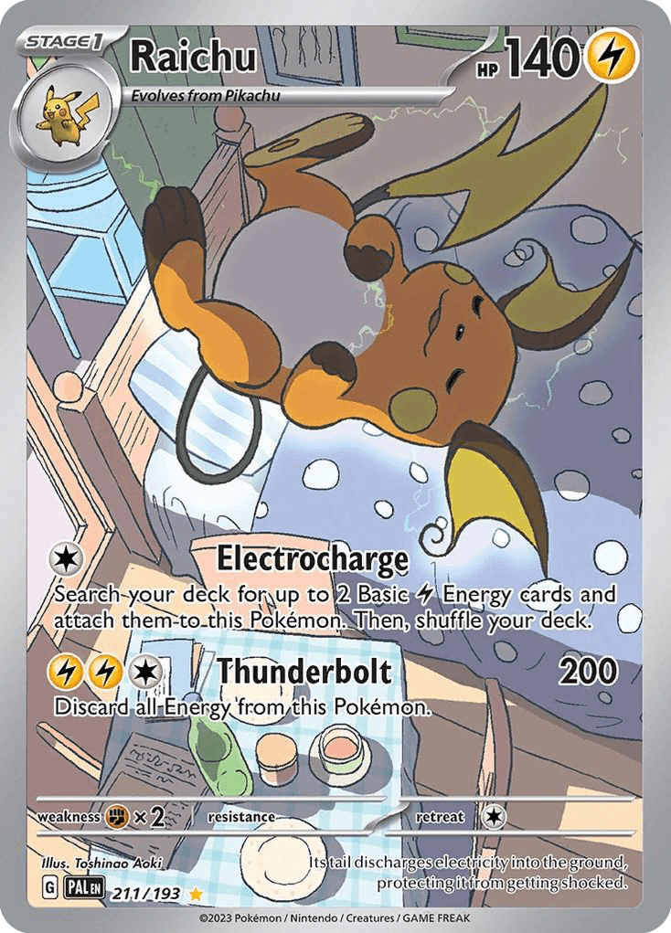 Raichu printed card